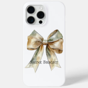 Weihnachten Rustikal White Green Gold Bow Personal Case-Mate iPhone Hülle
