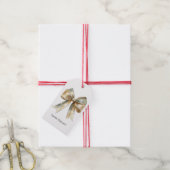Weihnachten Rustikal White Green Gold Bow Personal Geschenkanhänger (Mit Garn)