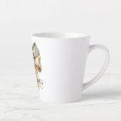 Weihnachten Rustikal White Green Gold Bow Personal Milchtasse (Rechts)