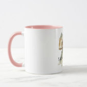 Weihnachten Rustikal White Green Gold Bow Personal Tasse (Links)