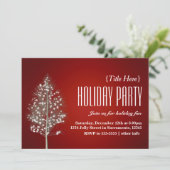 Weihnachten Rustikale Baumfest Feierlichkeiten Ein Einladung (Stehend Vorderseite)
