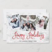 Weihnachten Rustikale Birch Bark 3 FOTO Gruß (Vorderseite)