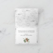 Weihnachten Rustikale Birch Bark 3 FOTO Gruß (Innenseite)