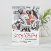 Weihnachten Rustikale Birch Bark 4 FOTO Gruß (Stehend Vorderseite)