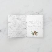 Weihnachten Rustikale Birch Bark 4 FOTO Gruß (Innenseite)