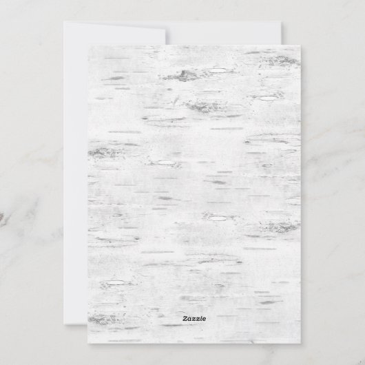 Weihnachten Rustikale Birch Bark 4 FOTO Gruß (Rückseite)