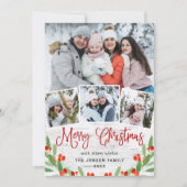 Weihnachten Rustikale Birch Bark 4 FOTO Gruß (Vorderseite)