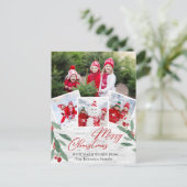 Weihnachten Rustikale Birch Bark Foto Feiertag Gru Postkarte (Stehend Vorderseite)