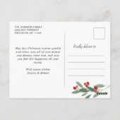 Weihnachten Rustikale Birch Bark Foto Feiertag Gru Postkarte (Rückseite)