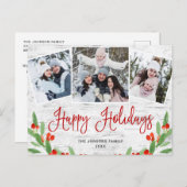 Weihnachten Rustikale Birke 3 FOTO Grußurlaub Postkarte (Vorne/Hinten)