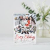 Weihnachten Rustikale Birke 4 FOTO Grußurlaub Postkarte (Stehend Vorderseite)