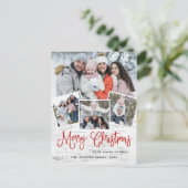 Weihnachten Rustikale Birke 4 FOTO Grußurlaub Postkarte (Stehend Vorderseite)