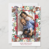 Weihnachten rustikale Blumenfamilie Foto rot borde (Vorderseite)