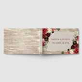 Weihnachten Rustikale Boho Floral Burgundy Gold Bu Gästebuch (Voll)