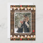 Weihnachten Rustikale FotoCollage (Vorderseite)