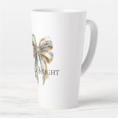 Weihnachten Rustikale grüne Goldbucht Personalisie Milchtasse (Rechte Ecke)