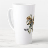 Weihnachten Rustikale grüne Goldbucht Personalisie Milchtasse (Linke Ecke)