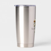 Weihnachten Rustikale grüne Goldbucht Personalisie Thermobecher (Rechts)