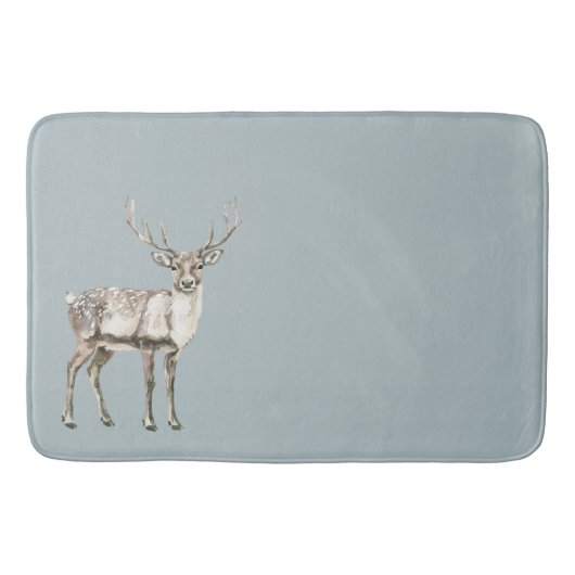 Weihnachten Rustikale Hirschpine grün Badematte (Vorderseite)