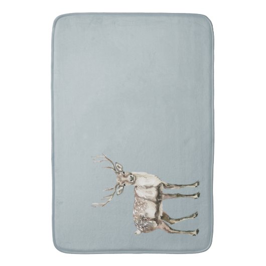 Weihnachten Rustikale Hirschpine grün Badematte (Vorderseite Vertikal)