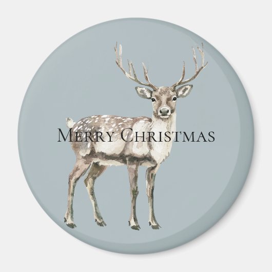 Weihnachten Rustikale Hirschpine grün Magnet (Vorne)