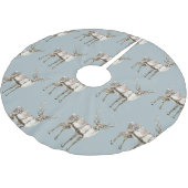 Weihnachten Rustikale Hirschpine grün Polyester Weihnachtsbaumdecke (Schrägansicht)