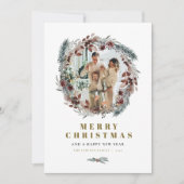 WEIHNACHTEN Rustikale Kiefernwälder Weihnachtskart Einladung (Vorderseite)