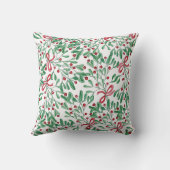 Weihnachten Rustikale Mistletoe Wasserfarbe Handge Kissen (Rückseite)