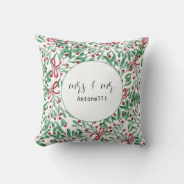 Weihnachten Rustikale Mistletoe Wasserfarbe Handge Kissen