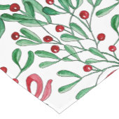 Weihnachten Rustikale Mistletoe Wasserfarbe Handge Kurzer Tischläufer (Ecke)