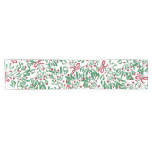 Weihnachten Rustikale Mistletoe Wasserfarbe Handge Kurzer Tischläufer (Horizontal)