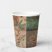 Weihnachten Rustikale Nadelholz Pappbecher (Rechts)