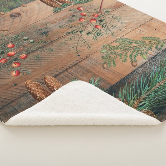 Weihnachten Rustikale Nadelholz Sherpadecke (3/4)