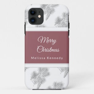 Weihnachten rustikale Pinecone-Muster nach Maß Case-Mate iPhone Hülle