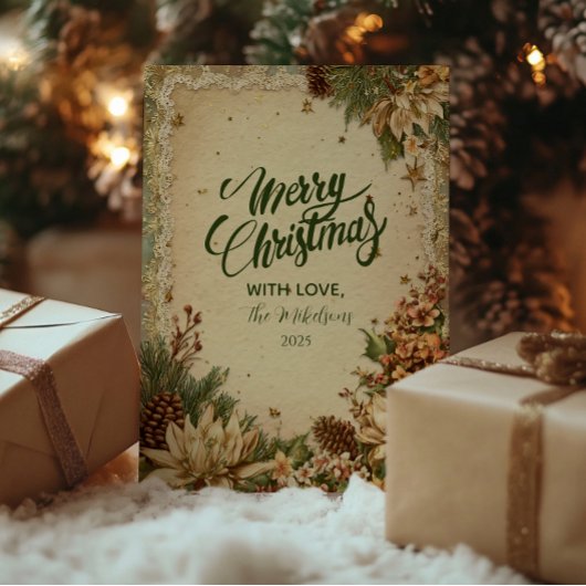 Weihnachten Rustikale Pinecones und Spitzen