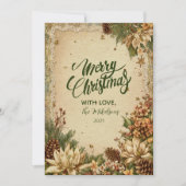 Weihnachten Rustikale Pinecones und Spitzen (Vorderseite)