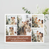 Weihnachten Rustikale Rentierfamilie Foto Collage (Stehend Vorderseite)