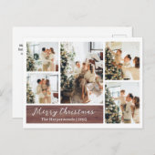 Weihnachten Rustikale Rentierfamilie Foto Collage (Vorne/Hinten)