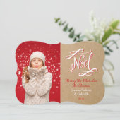 Weihnachten Rustikale Vintage Urlaubskarte (Stehend Vorderseite)