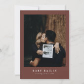 WEIHNACHTEN Rustikale Weihnachtsdusche Pine Winter Einladung (Rückseite)