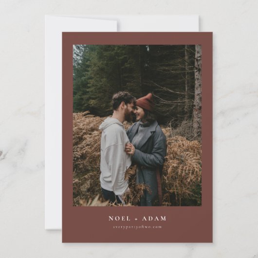 WEIHNACHTEN Rustikale Weihnachtsferien Save the Da Einladung (Rückseite)