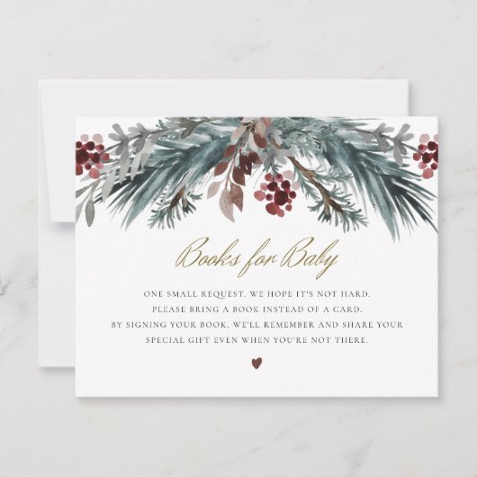 WEIHNACHTEN Rustikale Weihnachtskiefernbücher für  Einladung (Vorderseite)