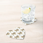 Weihnachten Rustikale weiße grüne Goldene Bogen Untersetzer (Vor Ort)