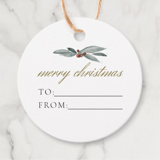 WEIHNACHTEN Rustikale Wintermauer zum Weihnachtsge Geschenkanhänger (Vorderseite)