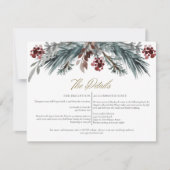 WEIHNACHTEN Rustikale Winterweihnachtsferien Detai Einladung (Vorderseite)