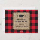 Weihnachten Rustikaler Bärenbauernhof Familienname (Rückseite)