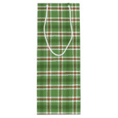 Weihnachten Rustikaler Bauernhof Urlaub Kariert Geschenktüte Für Weinflaschen (Rückseite)