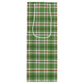 Weihnachten Rustikaler Bauernhof Urlaub Kariert Geschenktüte Für Weinflaschen (Vorderseite)