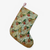 Weihnachten Rustikaler Gnome mit Laternenbaummuste Kleiner Weihnachtsstrumpf (Vorderansicht (hängend))
