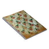 Weihnachten Rustikaler Gnome mit Laternenbaummuste Notizblock (Rechte Seite)